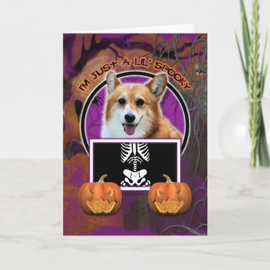 Halloween - Just a Lil Spooky - Corgi - Officiële Kaart (Voorkant)