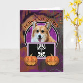 Halloween - Just a Lil Spooky - Corgi - Officiële Kaart (Gele Bloem)