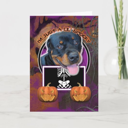 Halloween - Just a Lil Spooky - Rottweiler Kaart (Voorkant)