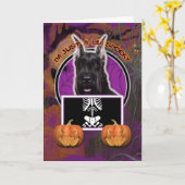 Halloween - Just a Lil Spooky - Schnauzer Kaart (Gele Bloem)