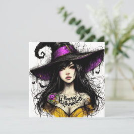 Halloween Just Got Witchier beroemd gemaakt door H Feestdagenkaart