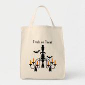 Halloween-kaarsen en bats-kroonluis tote bag (Voorkant)