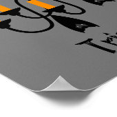 Halloween kaarsen en vleermuis kroonluchters poster (Hoek)