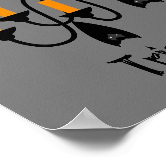 Halloween kaarsen en vleermuis kroonluchters poster (Hoek)