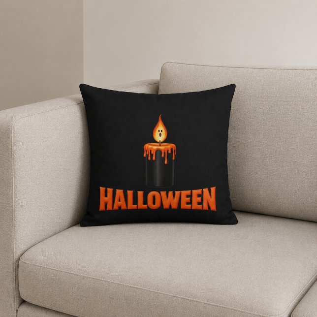 Halloween Kaarsenvlam Kussen (Creator heeft geüpload)