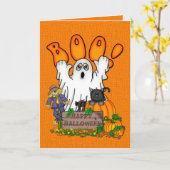 Halloween Kaart (Gele Bloem)