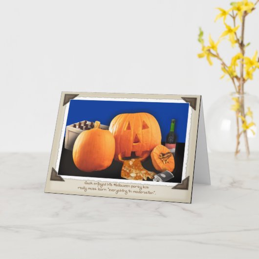 Halloween Kaart (Gele Bloem)