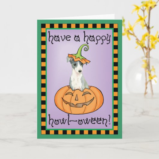 Halloween Kaart (Gele Bloem)