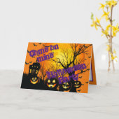 Halloween Kaart (Gele Bloem)