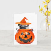 Halloween Kaart (Gele Bloem)