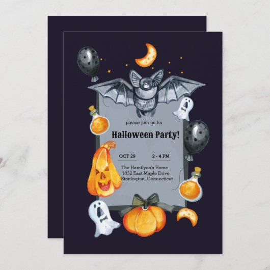 halloween kaart (Voorkant / Achterkant)