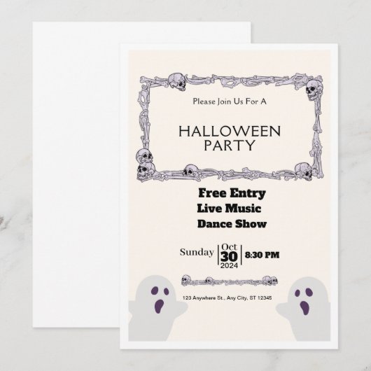 Halloween Kaart (Voorkant / Achterkant)