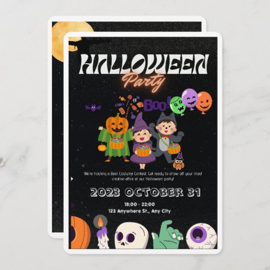 Halloween Kaart (Voorkant / Achterkant)