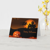 Halloween Kaart (Gele Bloem)