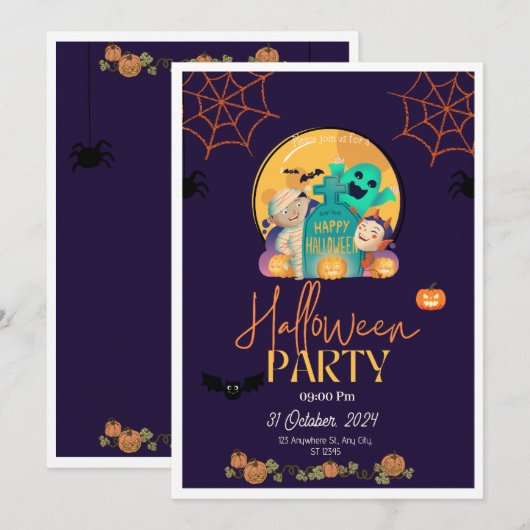 Halloween Kaart (Voorkant / Achterkant)