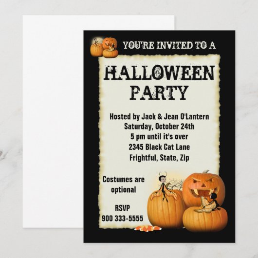 Halloween Kaart (Voorkant / Achterkant)