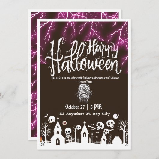 Halloween Kaart (Voorkant / Achterkant)