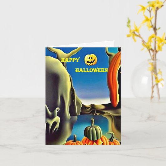 Halloween Kaart 5 (Gele Bloem)