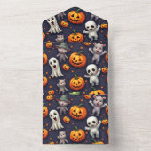 Halloween-kaart All In One Uitnodiging (Binnen)