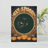 Halloween kaart. Blijf griezelig! Feestdagenkaart (Staand voorkant)