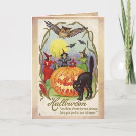 Halloween Kaart, Cirkel van Heksen Kaart