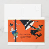  Halloween-Kaart: een tijdloze spook Feestdagenkaart (Voorkant / Achterkant)