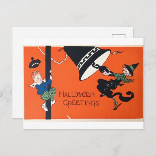  Halloween-Kaart: een tijdloze spook Feestdagenkaart (Voorkant / Achterkant)