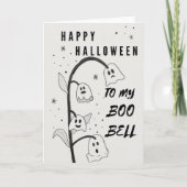 Halloween-Kaart | Ghost | Bloemen | Boo Bells Kaart (Voorkant)
