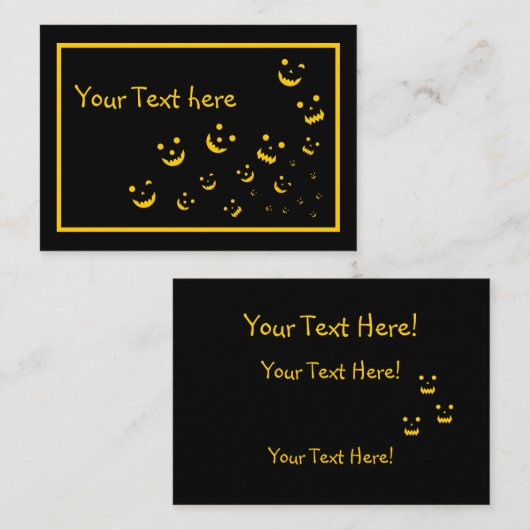  halloween Kaart, gloeiende vlakken Notitiekaartje (Voorkant / Achterkant)