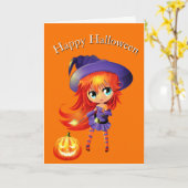 Halloween Kaart-heks Kaart (Gele Bloem)