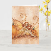 Halloween Kaart - Herfst Fairie (Gele Bloem)