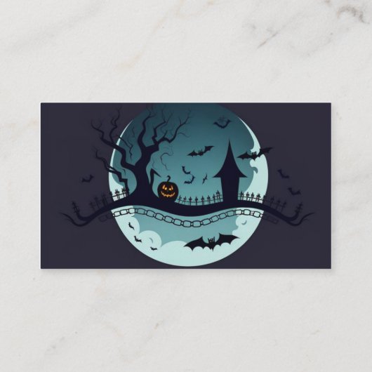 Halloween-kaart Informatiekaartje (Achterkant)