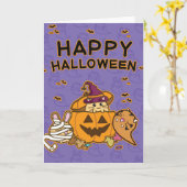 Halloween-kaart Kaart (Gele Bloem)