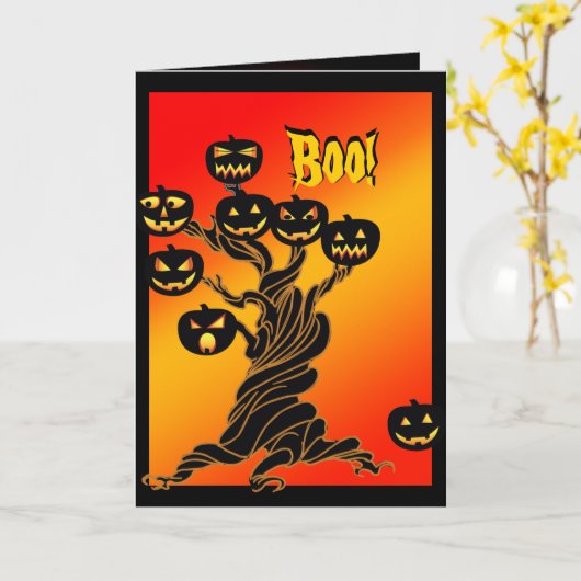 Halloween-kaart Kaart (Gele Bloem)