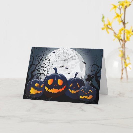 Halloween-kaart Kaart (Gele Bloem)