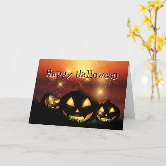 Halloween-kaart Kaart (Gele Bloem)