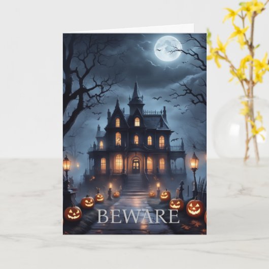 Halloween-kaart Kaart (Gele Bloem)