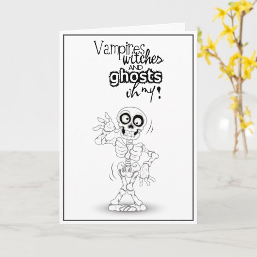 Halloween-kaart Kaart (Gele Bloem)