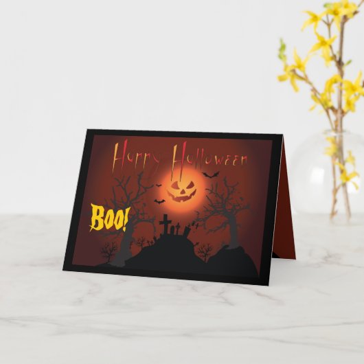 Halloween-kaart Kaart (Gele Bloem)