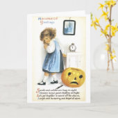 Halloween-kaart Kaart (Gele Bloem)