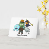 Halloween-kaart Kaart (Gele Bloem)