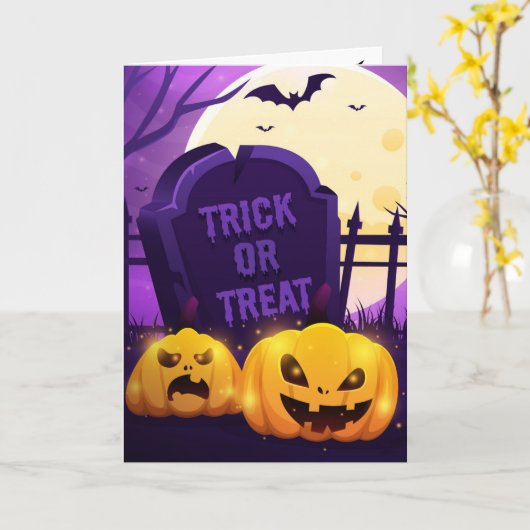 Halloween-kaart Kaart (Gele Bloem)