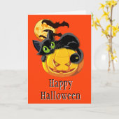 Halloween-kaart Kaart (Gele Bloem)