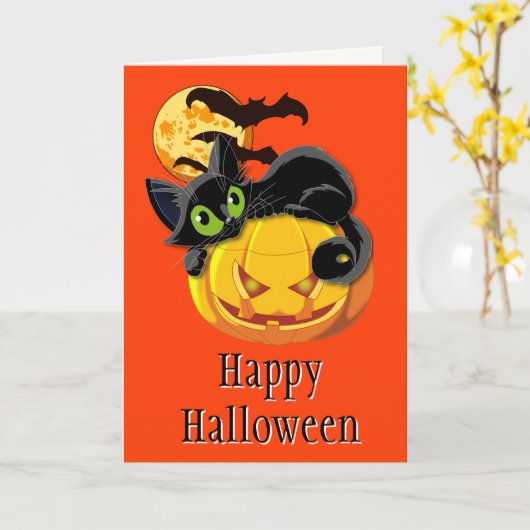 Halloween-kaart Kaart (Gele Bloem)