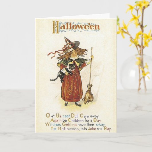  Halloween-kaart Kaart (Gele Bloem)