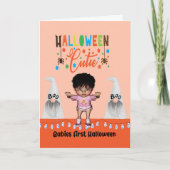 Halloween Kaart met Baby's Eerste Halloween (Voorkant)