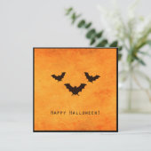 Halloween kaart met enge vleermuizen (Staand voorkant)