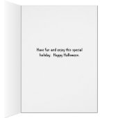 Halloween Kaart met Ghost en gemengde achtergrond (Binnen (Rechts))