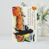  Halloween-kaart met pompoenen RSVP Kaartje (Staand voorkant)