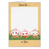 Halloween Kaart met pompoenen, voeg uw eigen foto (Voorkant)